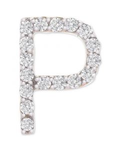 Diamond Initial P Single Stud Earring (1/20 ct. t.w.) in 14k Gold, Created for Macy's