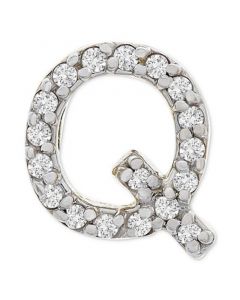 Diamond Initial Q Single Stud Earring (1/20 ct. t.w.) in 14k Gold, Created for Macy's