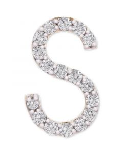 Diamond Initial S Single Stud Earring (1/20 ct. t.w.) in 14k Gold, Created for Macy's