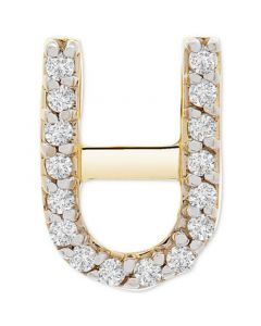 Diamond Initial U Single Stud Earring (1/20 ct. t.w.) in 14k Gold, Created for Macy's