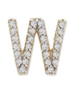 Diamond Initial W Single Stud Earring (1/20 ct. t.w.) in 14k Gold, Created for Macy's