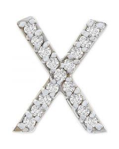 Diamond Initial X Single Stud Earring (1/20 ct. t.w.) in 14k Gold, Created for Macy's