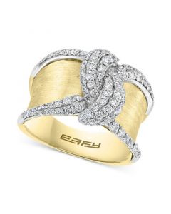 EFFY® Diamond Swirl Statement Ring (1-1/10 ct. t.w.) in 14k Gold & White Gold