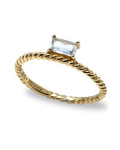 Jac+Jo by Anzie Strata Side Baguette Rope Ring