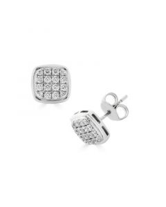 Diamond Micropave Stud Earrings (1/2 ct. t.w.) in 14K White Gold