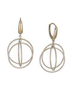 Orbital Circle Drop Earrings in 10k Gold