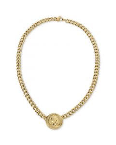 Coin 18" Pendant Necklace in 14k Gold-Plated Sterling Silver