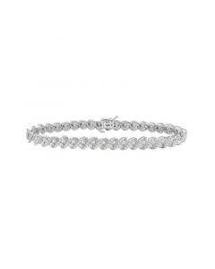 Diamond Link Bracelet (3 ct. t.w.) in 14k White Gold or 14k Yellow Gold