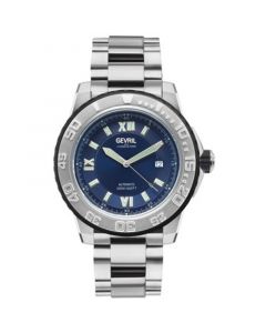 Men's Seacloud Swiss Automatic Silver-Tone Stainless Steel Bracelet Watch 45mm