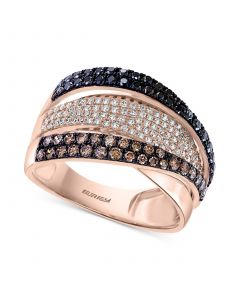 EFFY® Multicolor Diamond Statement Ring (7/8 ct. t.w.) in 14k Rose Gold