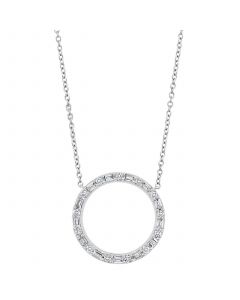 EFFY® Diamond Circle 18" Pendant Necklace (1/2 ct. t.w.) in 14k White Gold