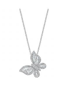 EFFY® Diamond Butterfly 18" Pendant Necklace (5/8 ct. t.w.) in 14k White Gold