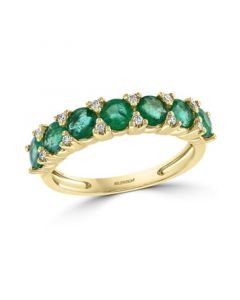 EFFY® Emerald (1-5/8 ct. t.w.) & Diamond (1/10 ct. t.w.) Ring in 14k Gold