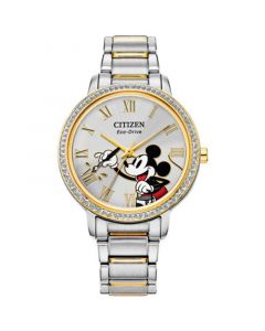 Mickey Mouse Two-Tone Stainless Steel Bracelet Watch 33mm