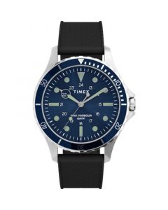 Men's Navi Black Silicone Strap Watch 41mm