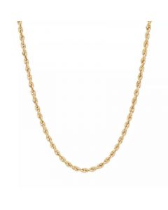 14k Gold Diamond-Cut Rope Chain 18" Necklace (2-1/2mm)