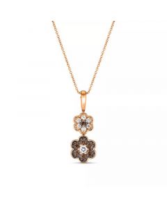 Chocolate Diamond® & Vanilla Diamonds® 18" Pendant Necklace (3/8 ct. t.w.) in 14k Rose, Yellow  or White Gold