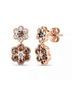 Chocolate Diamond® & Vanilla Diamond® (7/8 ct. t.w.) Drop Earrings in 14k Rose, Yellow or White Gold