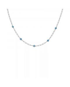 Swiss Blue Topaz Paperclip Link 18" Statement Necklace (4 ct. t.w.) in Sterling Silver (Also in Amethyst & Citrine)