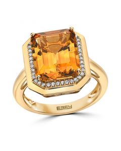 EFFY® Citrine (5-3/4 ct. t.w.) & Diamond (1/6 ct. t.w.) Statement Ring in 14k Gold