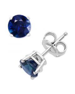 EFFY® Sapphire Stud Earrings (1-5/8 ct. t.w.) in 14k White Gold