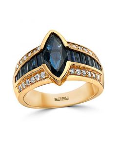 EFFY® Sapphire (2-5/8 ct. t.w.) & Diamond (1/3 ct. t.w.) Ring in 14k Gold