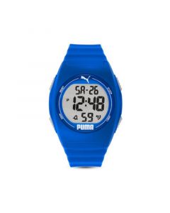 Unisex Puma 4 LCD, Blue-Tone Plastic Watch, P6013