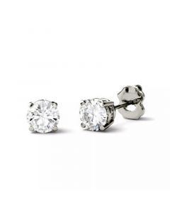 Moissanite Stud Earrings (1/2 ct. t.w. Diamond Equivalent) in 14k white or yellow gold