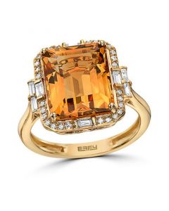 EFFY® Citrine (5-1/3 ct. t.w.) & Diamond (1/3 ct. t.w.) Statement Ring in 14k Gold