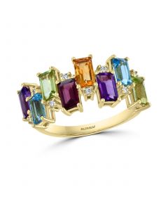 EFFY® Multi-Gemstone (2-1/5 ct. t.w.) & Diamond (1/20 ct. t.w.) Ring in 14k Gold