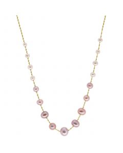 EFFY® Multicolor Cultured Freshwater Pearl (4-8-1/2mm) 18" Statement Necklace in 14k Gold