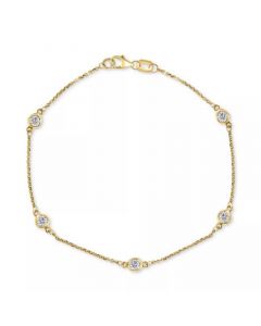 EFFY® Diamond Bezel Link Bracelet (1/2 ct. t.w.) in 14k White or Yellow Gold