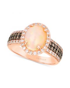 Neopolitan Opal (1-1/5 ct. t.w.) & Diamond (5/8 ct. t.w.) Ring in 14k Rose Gold