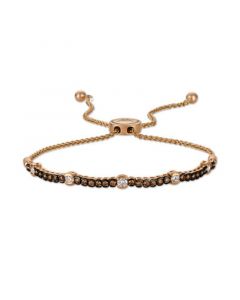 Chocolate Diamond® & Vanilla Diamond® Bolo Bracelet (3/4 ct. t.w.) in 14k Rose Gold