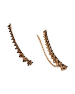 Chocolatier® Chocolate Diamond Ear Climbers (7/8 ct. t.w.) in 14k Rose Gold