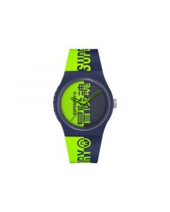 Unisex 3 Hands Blue Dark Silicon Strap Watch 38mm