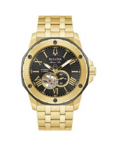 Men's Automatic Marine Star Gold-Tone Stainless Steel Bracelet Watch 45mm