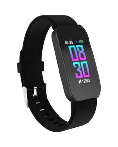 Unisex Black Silicone Strap Active Smartwatch 44mm