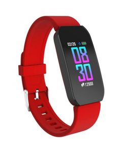 Unisex Red Silicone Strap Active Smartwatch 44mm