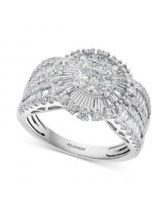 EFFY® Diamond Baguette Cluster Statement Ring (1-1/2 ct. t.w.) in 14k White Gold