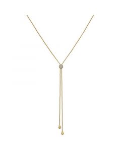 Diamond Pavé 30" Lariat Necklace (1/4 ct. t.w.) in 14k Gold-Plated Sterling Silver