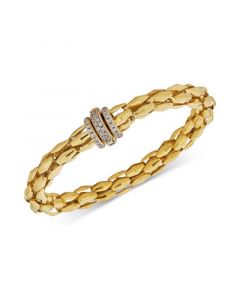 Diamond Clasp Bangle Bracelet (5/8 ct. t.w.) in 14k Gold-Plated Sterling Silver