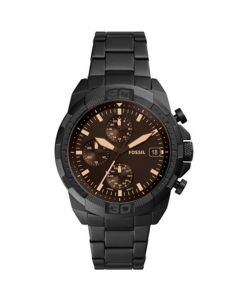 Men's Bronson Chronograph Black Stainless Steel Bracelet Watch 44mm