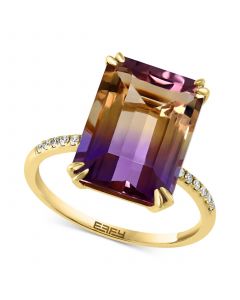 EFFY® Ametrine (9-5/8 ct. t.w.) & Diamond (1/20 ct. t.w.) Ring in 14k Gold