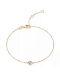 Diamond Honeycomb Solitaire Chain Bracelet (1/5 ct. t.w.) in 14k White or Yellow Gold