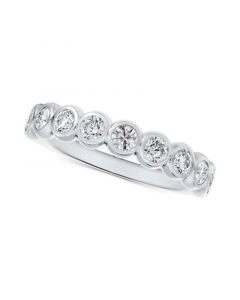 Diamond Bezel Diamond Stackable Ring (3/4 ct. t.w.) in 14k White or Yellow Gold