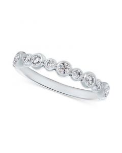 Diamond Bezel Band (3/8 ct. t.w.) in 14k White Gold