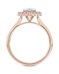 Diamond Pear-Cut Halo Engagement Ring (7/8 ct. t.w.) in 14k Rose Gold