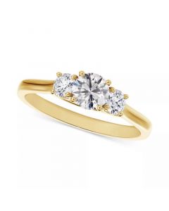 Diamond Three Stone Diamond Engagement Ring (3/4 ct. t.w.) in 14k White or Yellow Gold