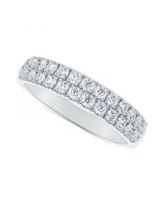 Diamond Two Row Band (5/8 ct. t.w.) in 14k White Gold